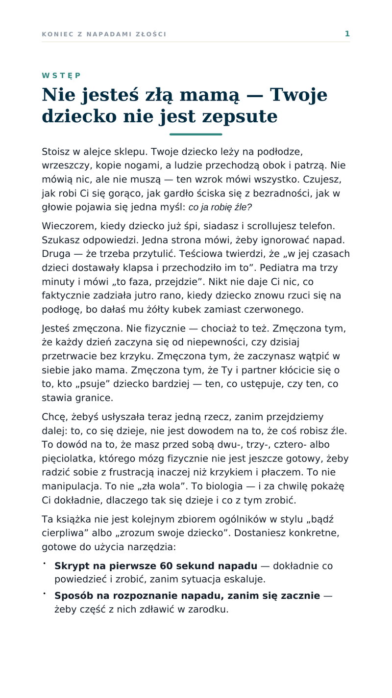 Wstęp: Nie jesteś złą mamą — Twoje dziecko nie jest zepsute